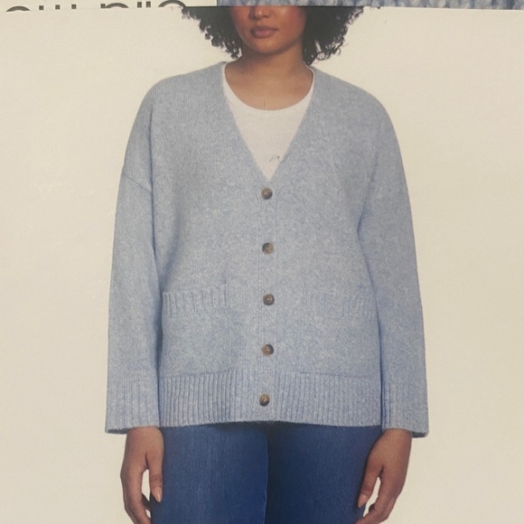 Ella Moss Women’s Button Front Cardigan, Color: Blue, Size XL - Picture 1 of 5